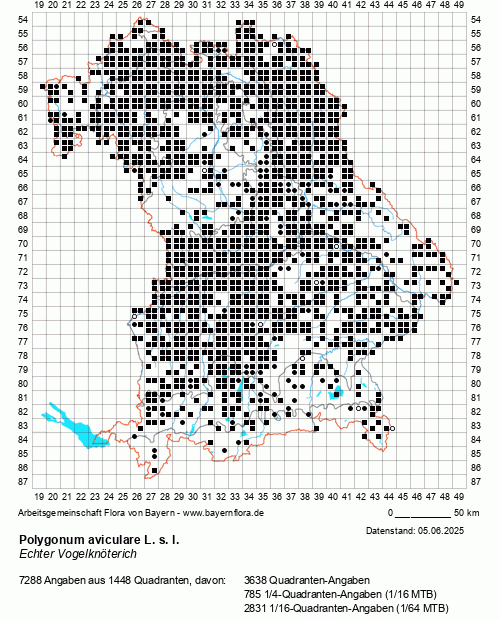 Die Verbreitungskarte zu Polygonum aviculare L. s. l. wird geladen ...