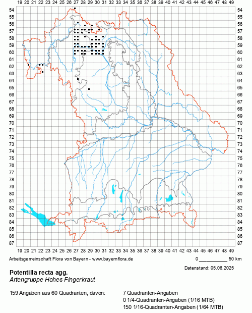 Die Verbreitungskarte zu Potentilla recta agg. wird geladen ...