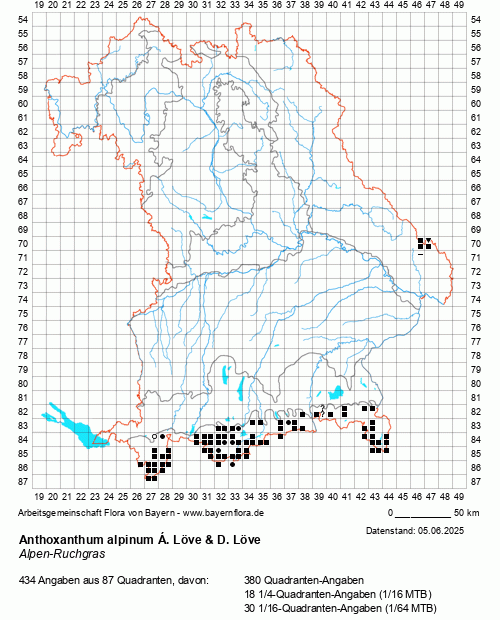 Die Verbreitungskarte zu Anthoxanthum alpinum Á. Löve & D. Löve wird geladen ...