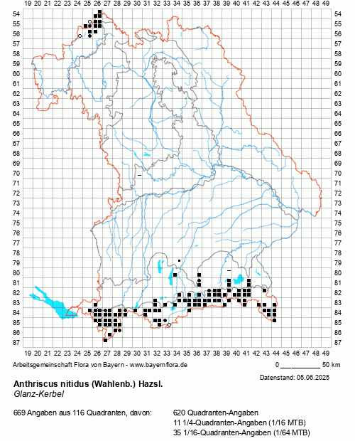 Die Verbreitungskarte zu Anthriscus nitidus (Wahlenb.) Hazsl. wird geladen ...