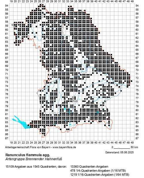 Die Verbreitungskarte zu Ranunculus flammula agg. wird geladen ...