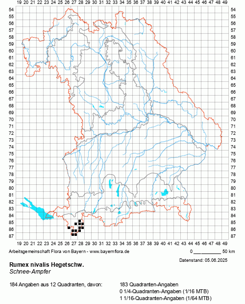 Die Verbreitungskarte zu Rumex nivalis Hegetschw. wird geladen ...
