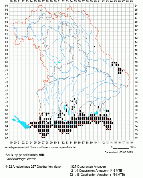 Die Verbreitungskarte zu Salix appendiculata Vill. wird geladen ...