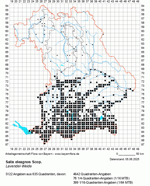 Die Verbreitungskarte zu Salix eleagnos Scop. wird geladen ...