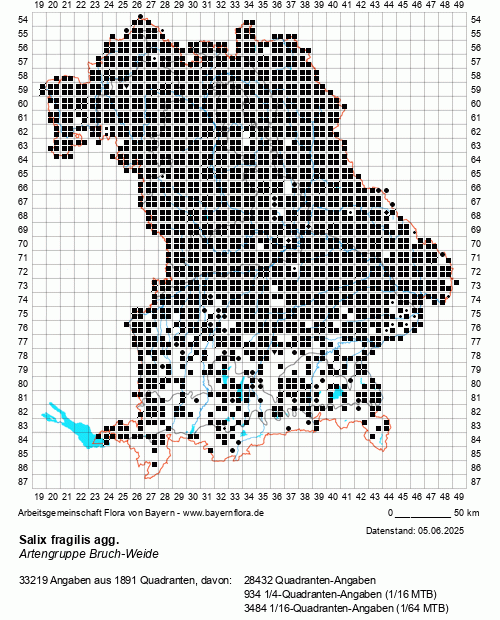Die Verbreitungskarte zu Salix fragilis agg. wird geladen ...