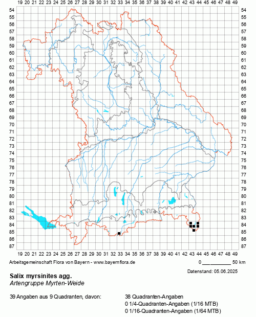 Die Verbreitungskarte zu Salix myrsinites agg. wird geladen ...