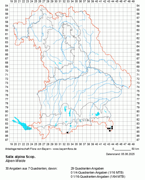 Die Verbreitungskarte zu Salix alpina Scop. wird geladen ...