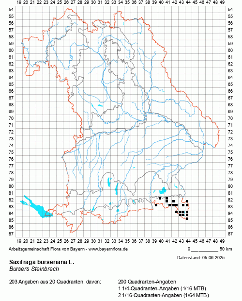 Die Verbreitungskarte zu Saxifraga burseriana L. wird geladen ...