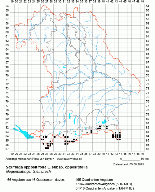 Die Verbreitungskarte zu Saxifraga oppositifolia L. subsp. oppositifolia wird geladen ...