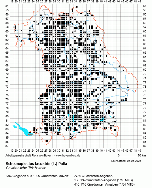 Die Verbreitungskarte zu Schoenoplectus lacustris (L.) Palla wird geladen ...