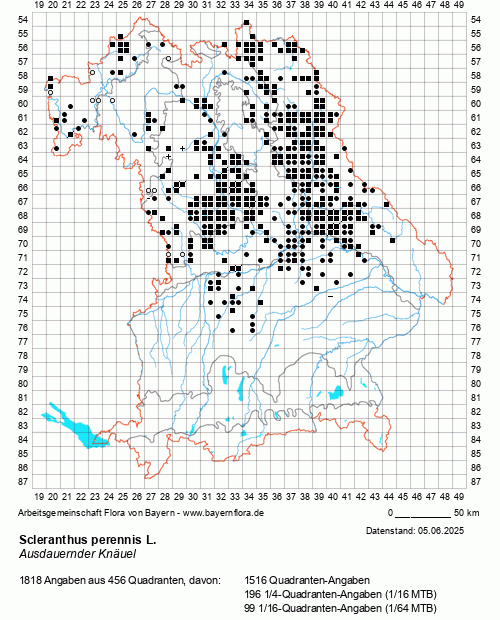 Die Verbreitungskarte zu Scleranthus perennis L. wird geladen ...