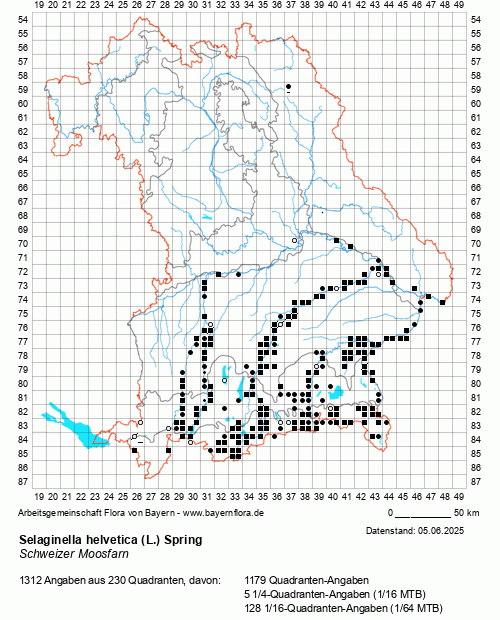 Die Verbreitungskarte zu Selaginella helvetica (L.) Spring wird geladen ...