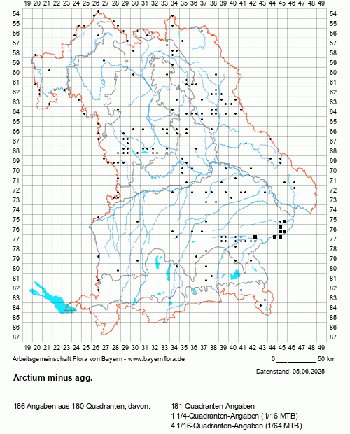 Die Verbreitungskarte zu Arctium minus agg. wird geladen ...