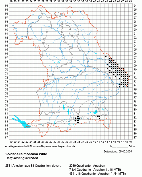 Die Verbreitungskarte zu Soldanella montana Willd. wird geladen ...