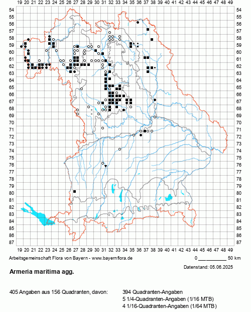 Die Verbreitungskarte zu Armeria maritima agg. wird geladen ...