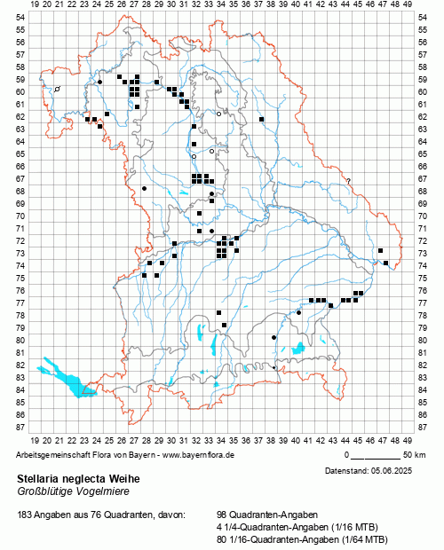 Die Verbreitungskarte zu Stellaria neglecta Weihe wird geladen ...