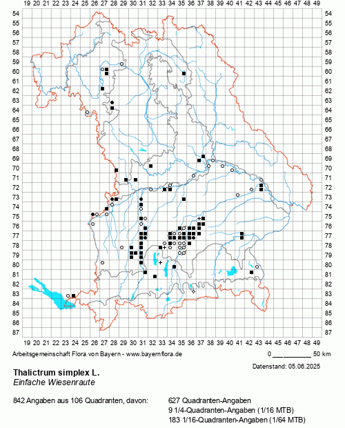 Die Verbreitungskarte zu Thalictrum simplex L. wird geladen ...