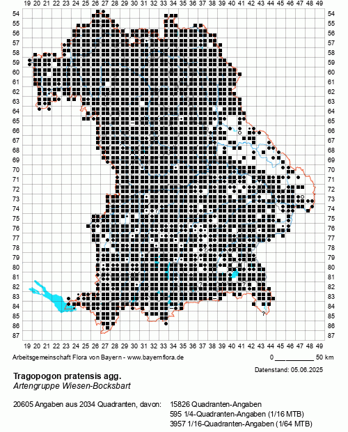 Die Verbreitungskarte zu Tragopogon pratensis agg. wird geladen ...