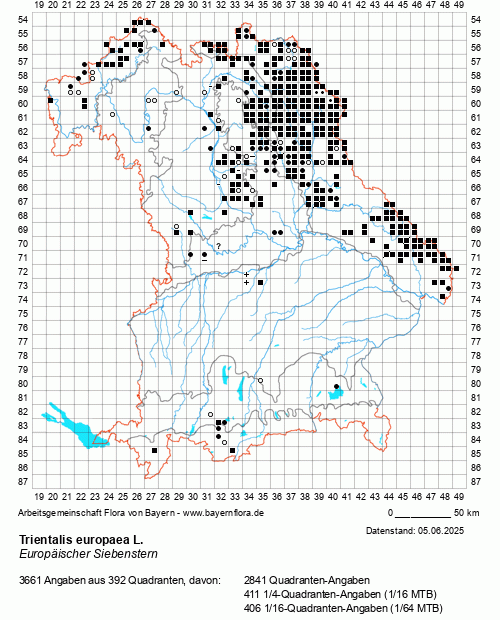 Die Verbreitungskarte zu Trientalis europaea L. wird geladen ...