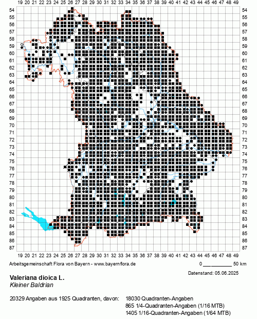 Die Verbreitungskarte zu Valeriana dioica L. wird geladen ...