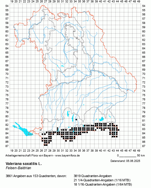 Die Verbreitungskarte zu Valeriana saxatilis L. wird geladen ...