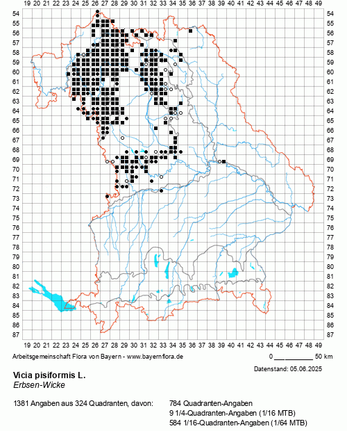 Die Verbreitungskarte zu Vicia pisiformis L. wird geladen ...