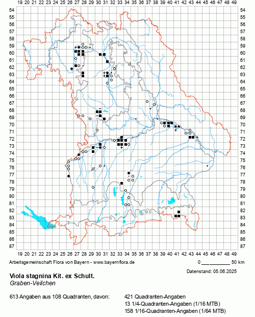Die Verbreitungskarte zu Viola stagnina Kit. ex Schult. wird geladen ...