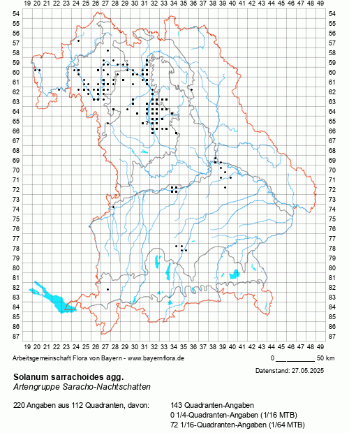 Die Verbreitungskarte zu Solanum sarrachoides agg. wird geladen ...