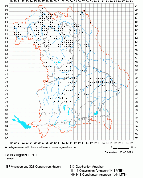 Die Verbreitungskarte zu Beta vulgaris L. s. l. wird geladen ...