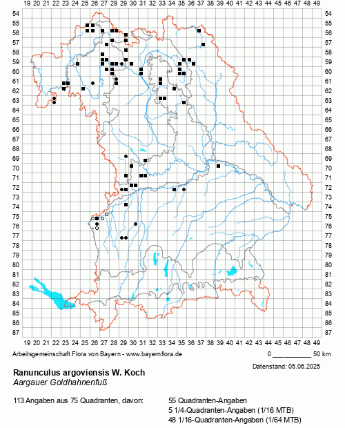 Die Verbreitungskarte zu Ranunculus argoviensis W. Koch wird geladen ...