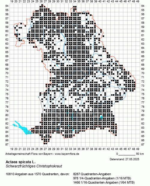 Die Verbreitungskarte zu Actaea spicata L. wird geladen ...