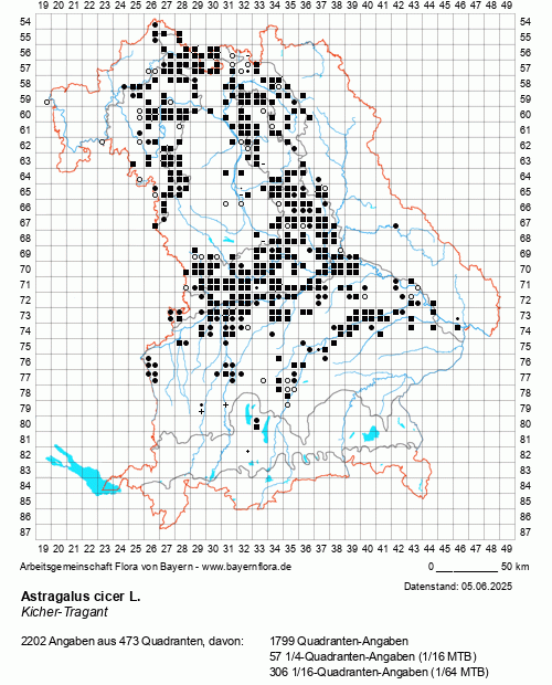 Die Verbreitungskarte zu Astragalus cicer L. wird geladen ...