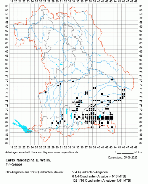 Die Verbreitungskarte zu Carex randalpina B. Walln. wird geladen ...