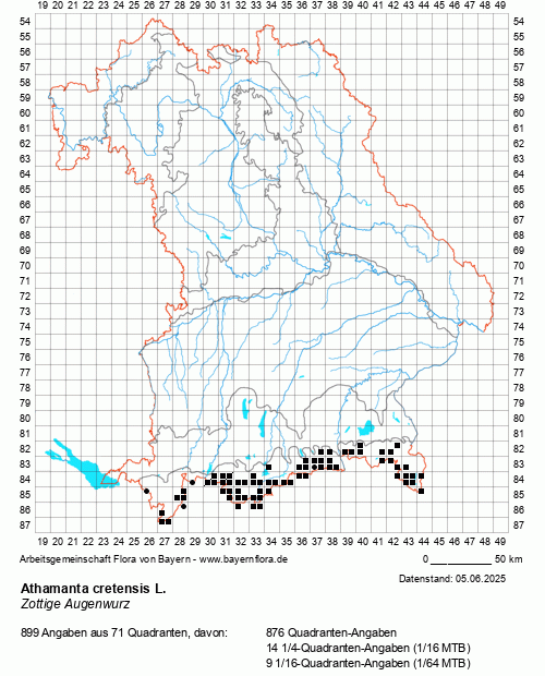 Die Verbreitungskarte zu Athamanta cretensis L. wird geladen ...