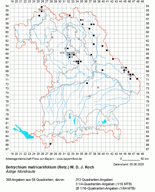 Die Verbreitungskarte zu Botrychium matricariifolium (Retz.) W. D. J. Koch wird geladen ...