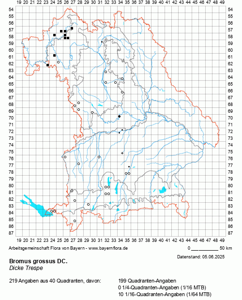 Die Verbreitungskarte zu Bromus grossus DC. wird geladen ...